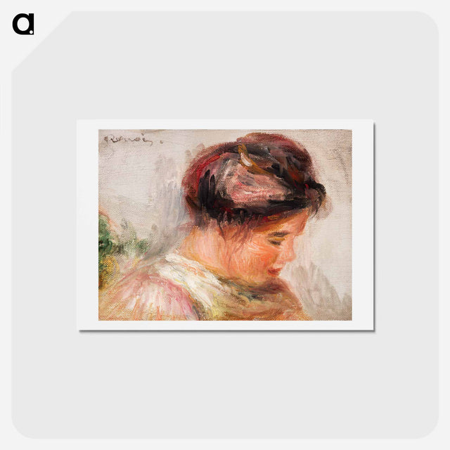 アートポストカード-Head of Young Girl (Tête de jeune fille) - ピエール オーギュスト ルノワール Postcard.