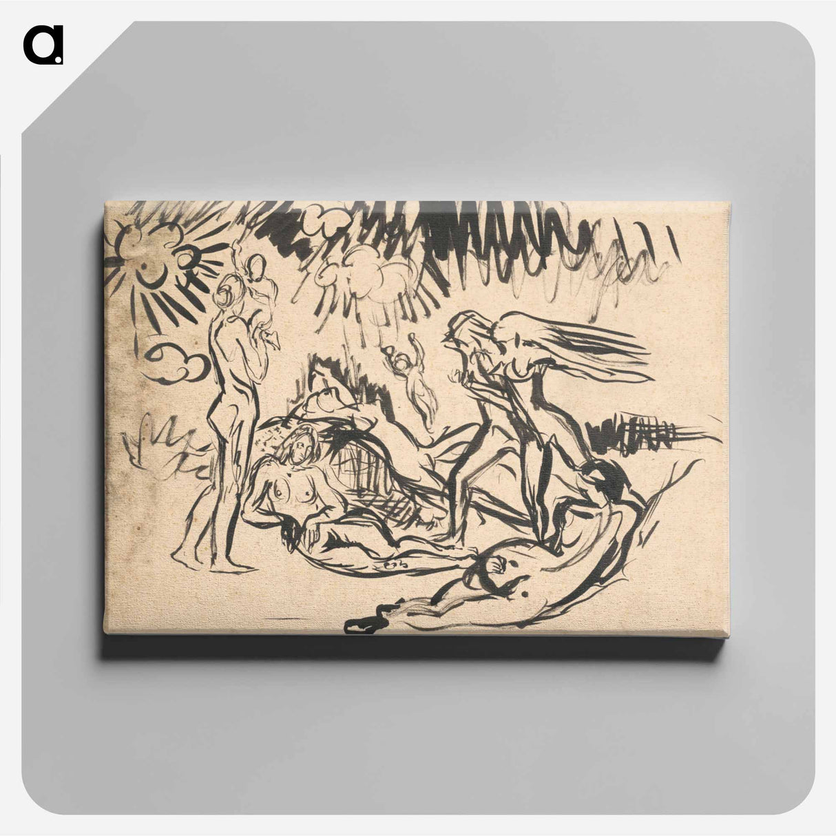 Composition sketch - アーノルド ピーター ワイズ クビンチャン Canvas.