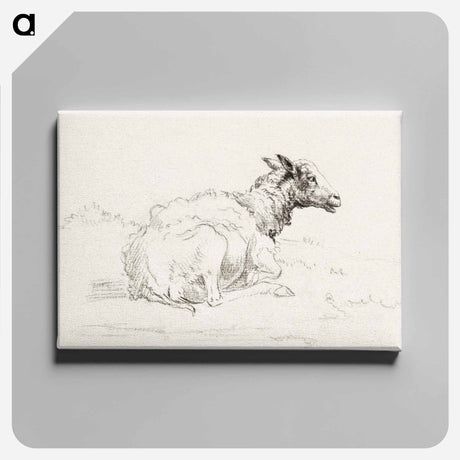 アートパネル-Lying sheep - ジャン ベルナール Canvas.