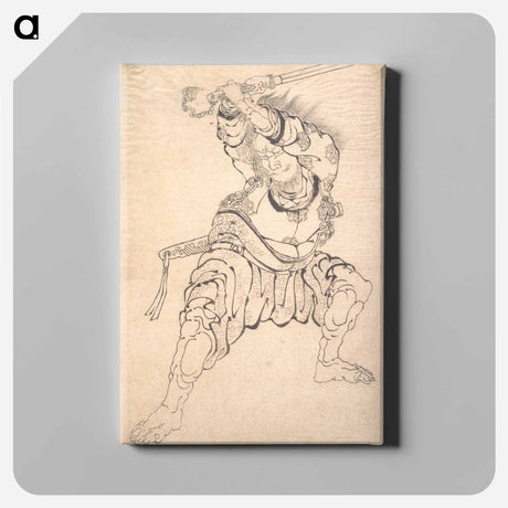アートパネル-Hokusai's A Warrior - 葛飾 北斎 Canvas.