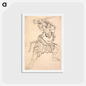 アートポストカード-Hokusai's A Warrior - 葛飾 北斎 Postcard.
