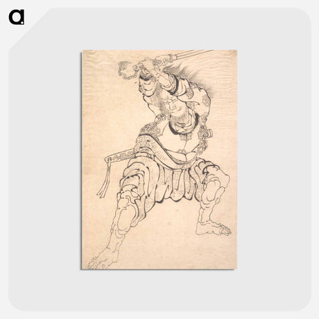 アートポストカード-Hokusai's A Warrior - 葛飾 北斎 Postcard.