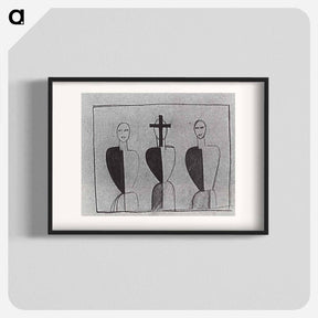 アートポスター-Three suprematic figures - カジミール マレーヴィチ Poster.