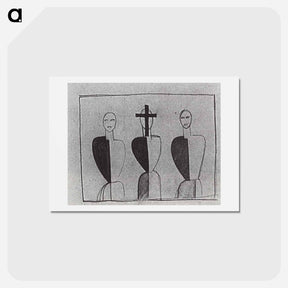 アートポストカード-Three suprematic figures - カジミール マレーヴィチ Postcard.