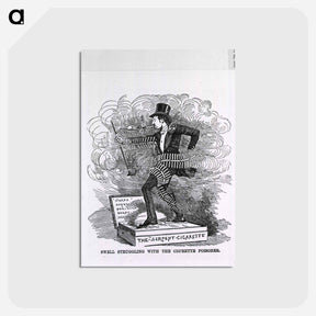 アートポストカード-Swell Struggling With The Cig'rette Poisoner
 - 国立医学図書館 Postcard.