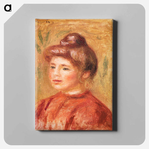 Bust of Woman in Red - Pierre-Auguste Renoir Canvas.