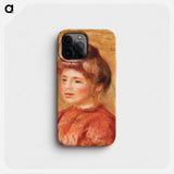 Bust of Woman in Red - ピエール オーギュスト ルノワール Phone Case.