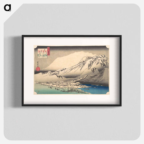 アートポスター-Evening Snow on Hira, Lake Biwa
 - 歌川 広重 Poster.