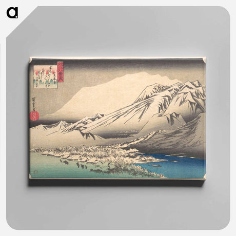 アートパネル-Evening Snow on Hira, Lake Biwa
 - 歌川 広重 Canvas.