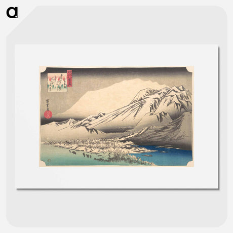アートポスター-Evening Snow on Hira, Lake Biwa
 - 歌川 広重 Poster.