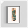アートポスター-Standing Beauty with Butterfly Pattern Kimono
 - 歌川 国貞 Poster.
