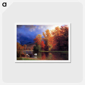 アートポストカード-On the Saco - アルバート ビアスタット Postcard.