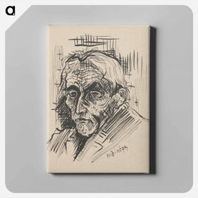 アートパネル-Head of a man - アーノルド ピーター ワイズ クビンチャン Canvas.