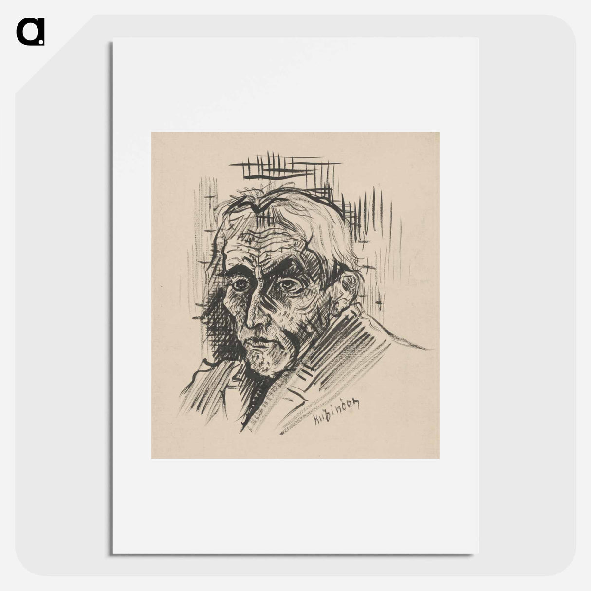 Head of a man - アーノルド ピーター ワイズ クビンチャン Poster.