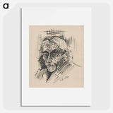 Head of a man - アーノルド ピーター ワイズ クビンチャン Poster.