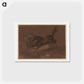 アートポストカード-Horses running - ウジェーヌ ドラクロワ Postcard.