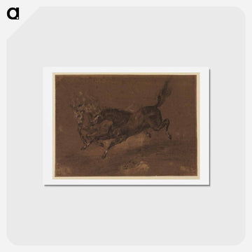 Horses running - ウジェーヌ ドラクロワ Postcard.