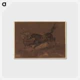 アートポストカード-Horses running - ウジェーヌ ドラクロワ Postcard.
