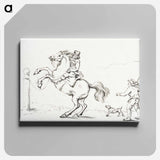 アートパネル-Taming a horse - ジャン ベルナール Canvas.