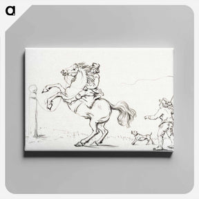 アートパネル-Taming a horse - ジャン ベルナール Canvas.