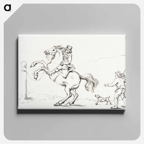 アートパネル-Taming a horse - ジャン ベルナール Canvas.