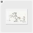 アートポストカード-Taming a horse - ジャン ベルナール Postcard.