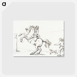 アートポストカード-Taming a horse - ジャン ベルナール Postcard.