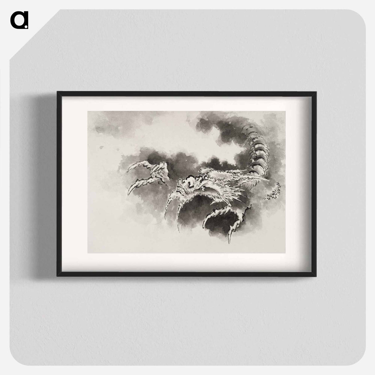 Dragon emerging from clouds - 葛飾 北斎 Poster.