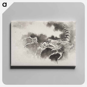アートパネル-Dragon emerging from clouds - 葛飾 北斎 Canvas.