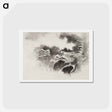 アートポストカード-Dragon emerging from clouds - 葛飾 北斎 Postcard.