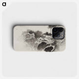 Dragon emerging from clouds - 葛飾 北斎 Phone Case.