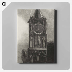 アートパネル-A Bell in the Tower Was Ringing the Hour - オディロン ルドン Canvas.