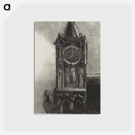 アートポストカード-A Bell in the Tower Was Ringing the Hour - オディロン ルドン Postcard.