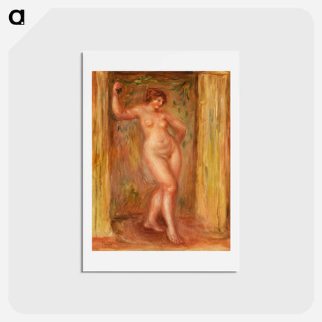 アートポストカード-Nude with Castanets - ピエール オーギュスト ルノワール Postcard.