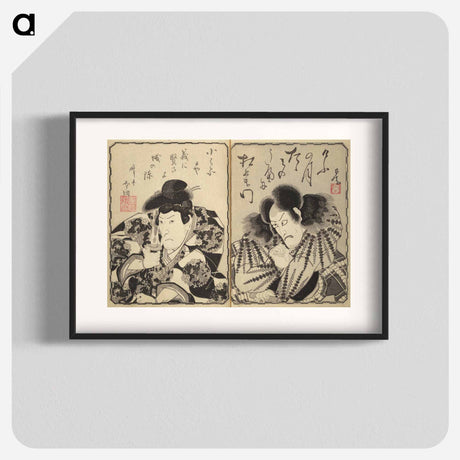 アートポスター-The Thirty-Six Immortal Poets as Kabuki Actors
 - 歌川 国貞 Poster.