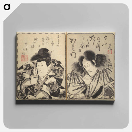 アートパネル-The Thirty-Six Immortal Poets as Kabuki Actors
 - 歌川 国貞 Canvas.