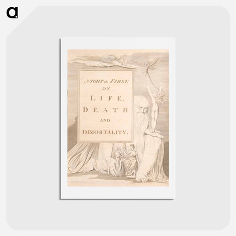 アートポストカード-The Complaint and the Consolation; or Night Thoughts - ウィリアム ブレイク Postcard.