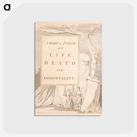 アートポストカード-The Complaint and the Consolation; or Night Thoughts - ウィリアム ブレイク Postcard.