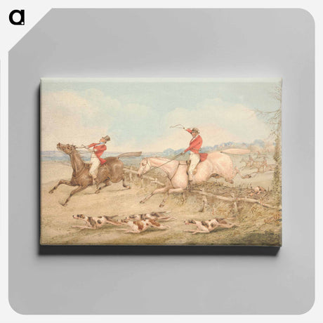 アートパネル-Jumping a Double Oxer - A Rider in Difficulties
 - イェール大学アートギャラリー Canvas.