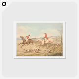 アートポストカード-Jumping a Double Oxer - A Rider in Difficulties
 - イェール大学アートギャラリー Postcard.