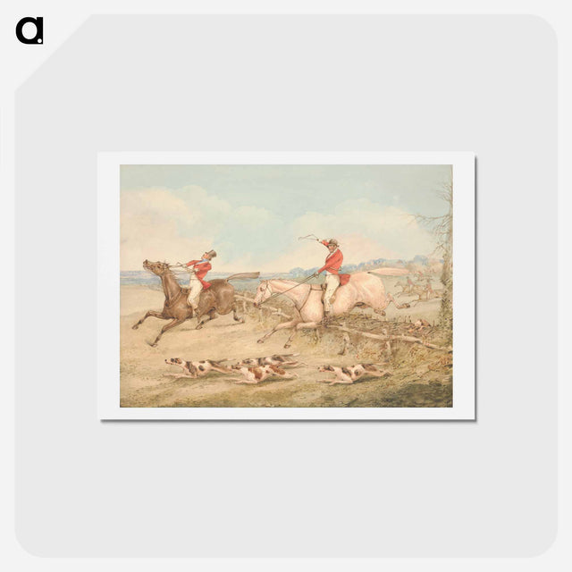 アートポストカード-Jumping a Double Oxer - A Rider in Difficulties
 - イェール大学アートギャラリー Postcard.