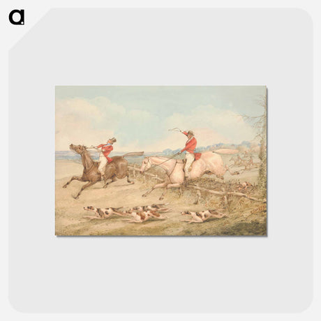 アートポストカード-Jumping a Double Oxer - A Rider in Difficulties
 - イェール大学アートギャラリー Postcard.
