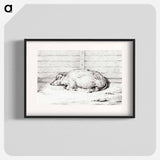 Lying pig - ジャン ベルナール Poster.