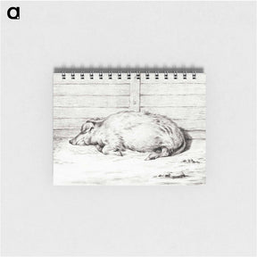 アートメモ帳-Lying pig - ジャン ベルナール Memo.