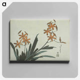 アートパネル-Hokusai's Orange Orchids - 葛飾 北斎 Canvas.