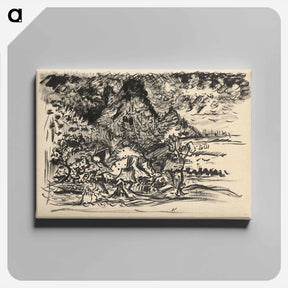 アートパネル-Landscape with a river - アーノルド ピーター ワイズ クビンチャン Canvas.