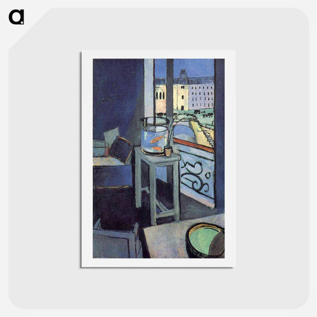 アートポストカード-Interior with a Bowl with Red Fish - アンリ マティス Postcard.