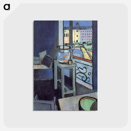 アートポストカード-Interior with a Bowl with Red Fish - アンリ マティス Postcard.