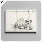 アートパネル-Lying cow - ジャン ベルナール Canvas.