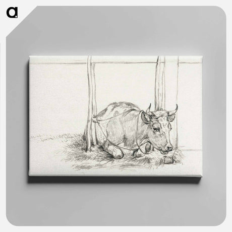 アートパネル-Lying cow - ジャン ベルナール Canvas.